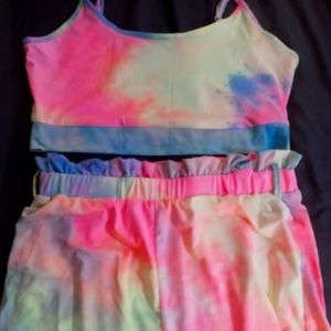 Tank top and shorts (set) tie dye